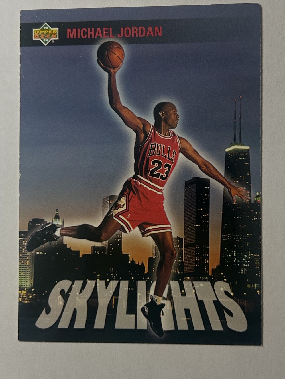 Michael Jordan Skylights Basketball Card - Red